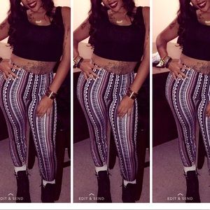 Flare muti design pants